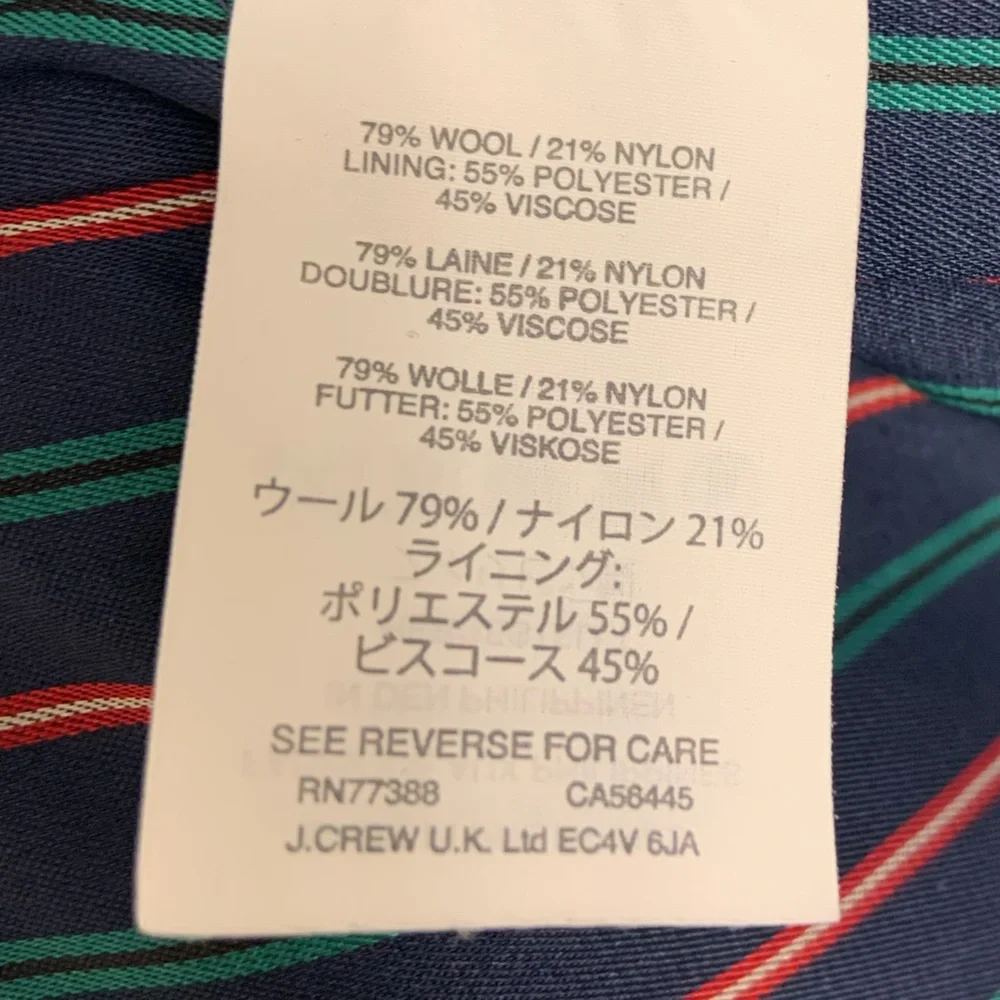 J Crew Women’s Wool Blend Emerald Green Long Two Way Zip Coat Jacket Size 12 - Picture 8 of 16